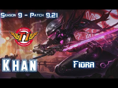 SKT T1 Khan FIORA vs CHO'GATH Top - Patch 9.21 EUW Ranked