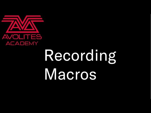 Recording macros