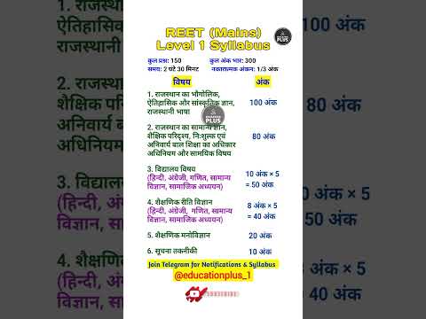 Reet (mains) level-1 Syllabus | 3rd grade syllabus