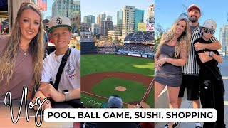 WE SCORED THE BEST SEATS FOR FREE! INSANE! | PADRES GAME, POOL, SHOPPING & FOOD VLOG
