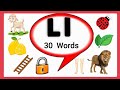 Letter L words for kids/L letter words/Words start with letter L/L Words/L for words