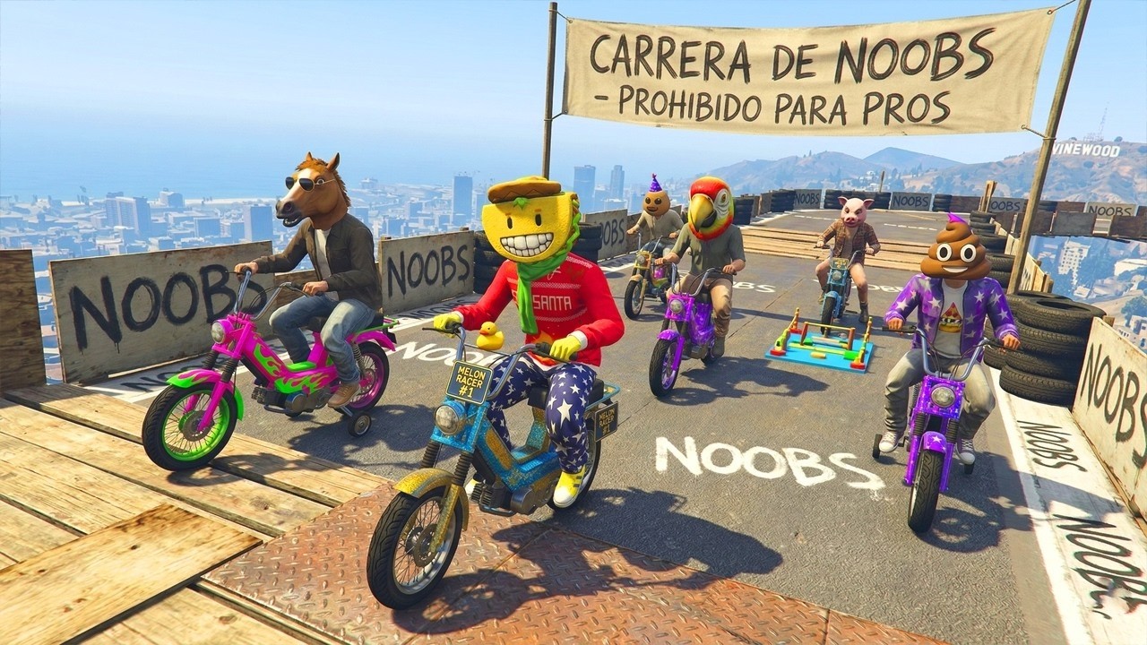 CARRERA SOLO PARA NOOBS! INCREIBLE!! - GTA 5 ONLINE