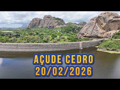 AÇUDE CEDRO ATUALIZAÇÃO HOJE 20/02/2026 QUIXADÁ CEARÁ