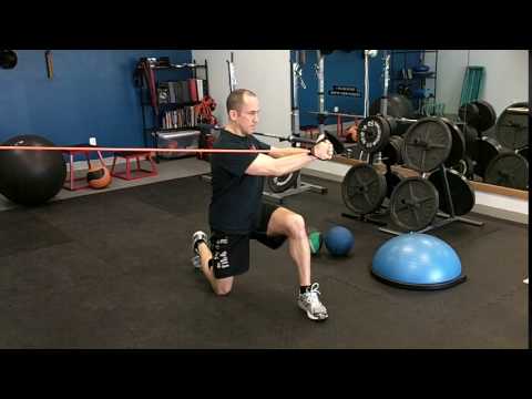 Kneeling Wood Chops with Resistance Band