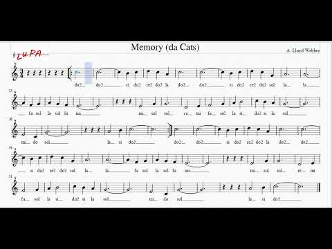 Memory (Cats) - Flauto - Note - Spartito - Instrumental - Canto - Karaoke - Musical