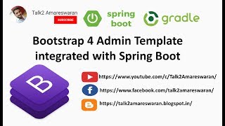 Bootstrap 4 Admin Template integrated with Spring Boot