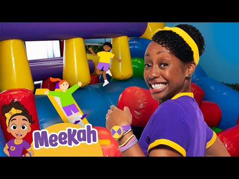 Meekah's Bouncy Castle Obstacle Course! | Educational Videos for Kids | Blippi and Meekah Kids TV