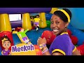 Meekah S Bouncy Castle Obstacle Course Educational Videos For Kids Blippi And Meekah Kids TV