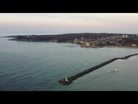 ドローン空撮：三国港突堤・エッセル堤(福井県坂井市三国町)