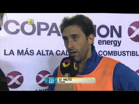 Milito: "Sensaciones muy lindas". Racing 0 - Independiente 0. Fecha 12. Primera División 2016.