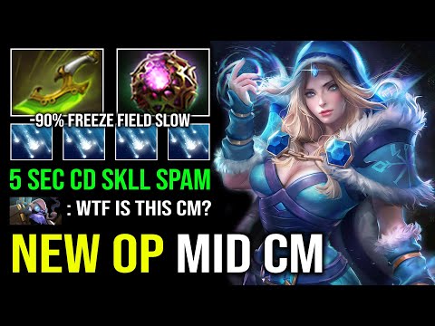 How to Solo Mid Crystal Maiden Against Tinker with 5 Sec CD Frostbite 90% Freeze Field Slow Dota 2