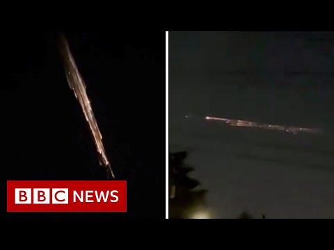 SpaceX火箭碎片點亮了美國的天空 - BBC News (SpaceX rocket debris lights up US sky - BBC News)