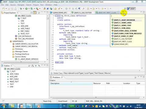 ABAP in Eclipse Tutorials   Multi document Editor