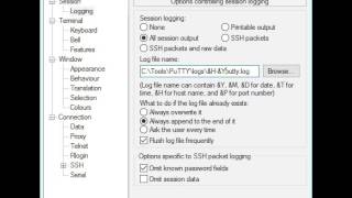 Capture PuTTY Session Logs