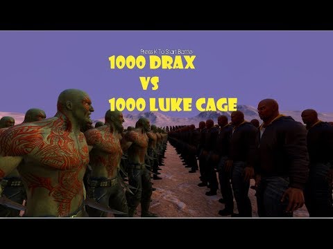 1000 DRAX vs 1000 LUKE CAGE  [Ultimate Epic Battle Simulator]