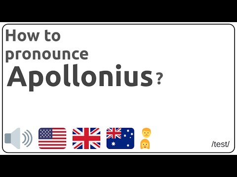 How to pronounce Apollonius in english?