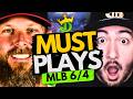 MLB DFS Picks Tonight DraftKings Lineups Sims Stacks Pitchers Thurs 6 4