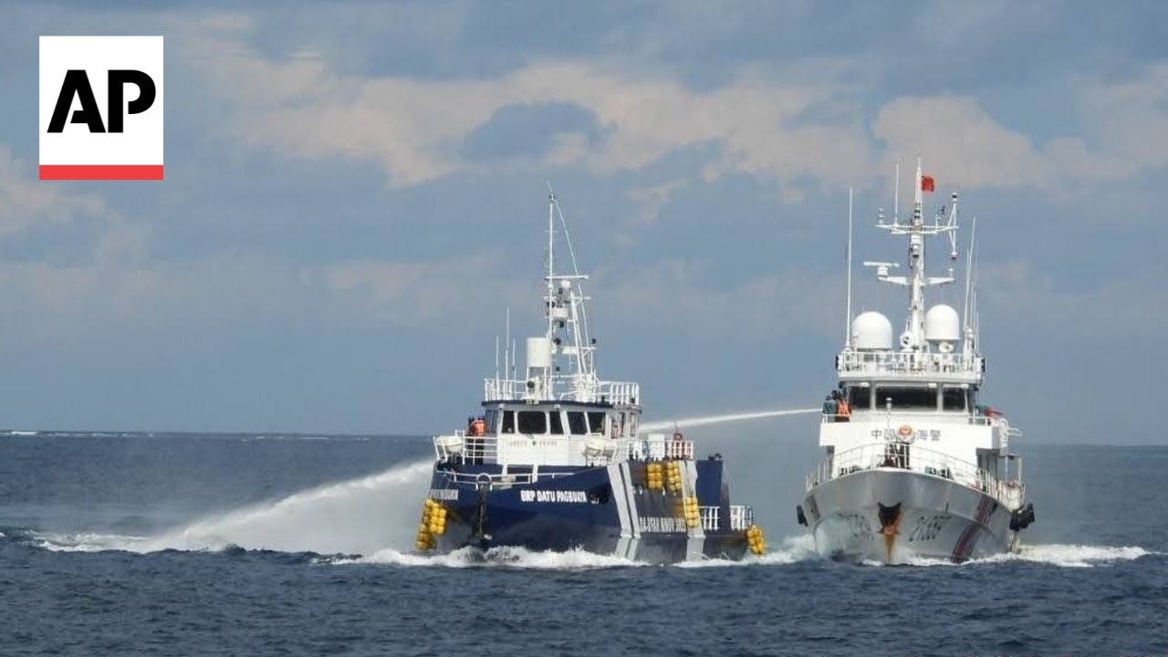 Chinese coast guard rams Philippines vessel off an island in South China Sea