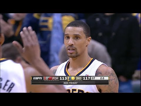 2014.02.07 - George Hill Full Highlights vs Trail Blazers - 37 Pts, 8 Assists, 9 Reb