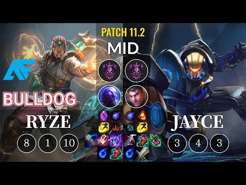 AF.A BuLLDoG Ryze vs Jayce Mid - KR Patch 11.2