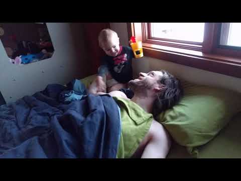 Feb 2020 - wake up tickles for Dada from Gabriel