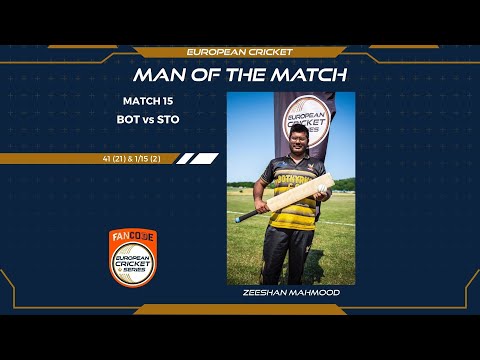 Back to back Man of the Match awards for Zeeshan Mahmood in Sweden