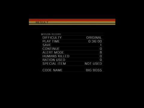 Metal Gear (MSX) - Big Boss Rank (1 Save, No Rations)