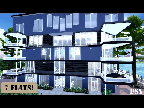 Modern Flat Block (7 Flats + Pool) || Speedbuild || NO CC