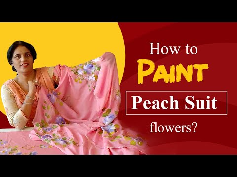 How to paint flowers on peach suit ?