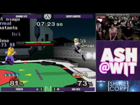 GHQ | Kels (Sheik, Falco, Fox) vs JustJoe (Falco) - ASH@WIT #117 Melee Winner's Semis