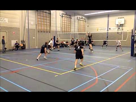volleybalwedstrijd Langhenkel Orion HS 3 tegen V.C.V. HS 1