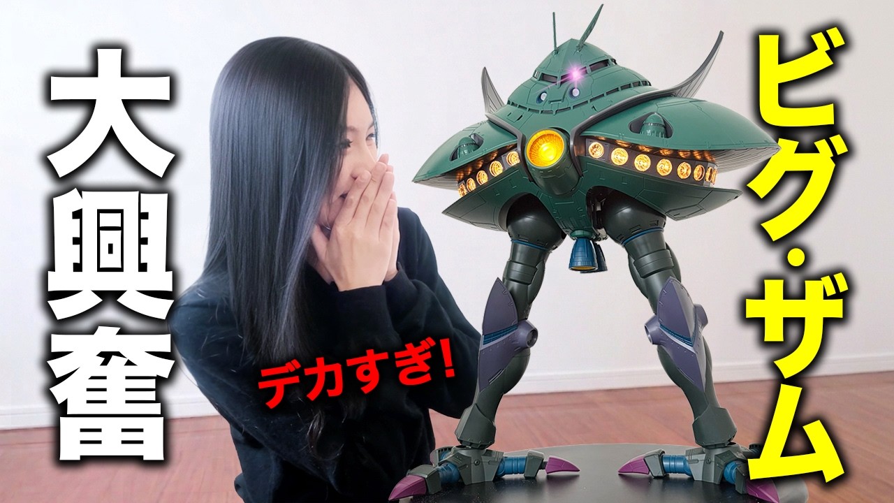 「もやは芸術品！」55000円のビグザムを遊び倒して大興奮する女【ROBOT魂ver. A.N.I.M.E. MA-08 ビグ・ザム】