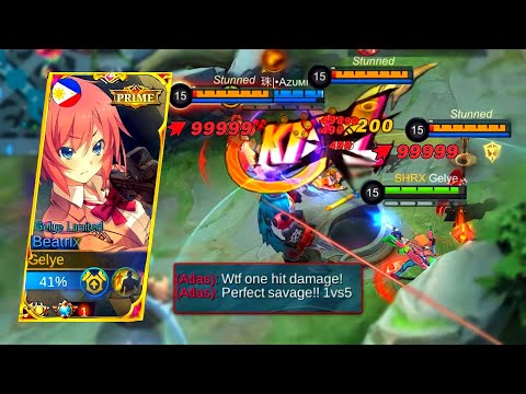 NEW ONE SHOT BUILD FOR BEATRIX!! PERFECT SAVAGE 1vs5 -MLBB