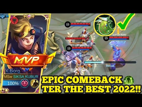 EPIC COMEBACK TER THE BEST‼️| BUILD X-BORG DAMAGE 2022 | BEST BUILD X-BORG | GAMEPLAY X-BORG