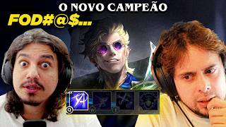 STREAMERS TESTANDO O LOCKE E PERDENDO CONTRA BOT - LOL