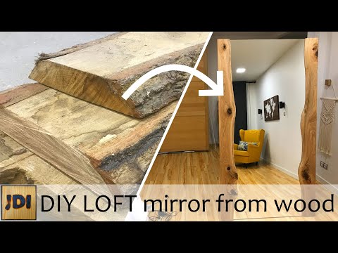 Зеркало в стиле ЛОФТ из дуба своими руками