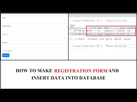 Learn How to make Registration form in PHP | How to insert data into ...