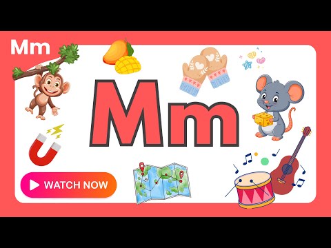 Learn Letter M for Kids | M Sound /m/ | Monkey, Moon, Milk | Alphabet Phonics Song & Words