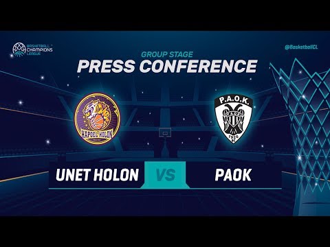 UNET Holon v PAOK - Press Conference - Basketball Champions League 2018-19
