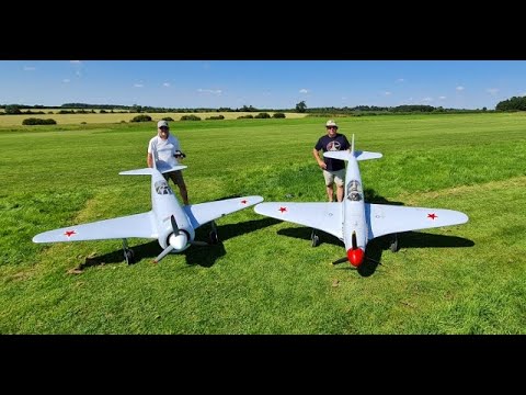 1:3.2 RC SCALE YAKOVLEV YAK 3 & YAK 11 WW2  FIGHTERS "RED STARS" DUO -  BUCKMINSTER WARBIRDS - 2021
