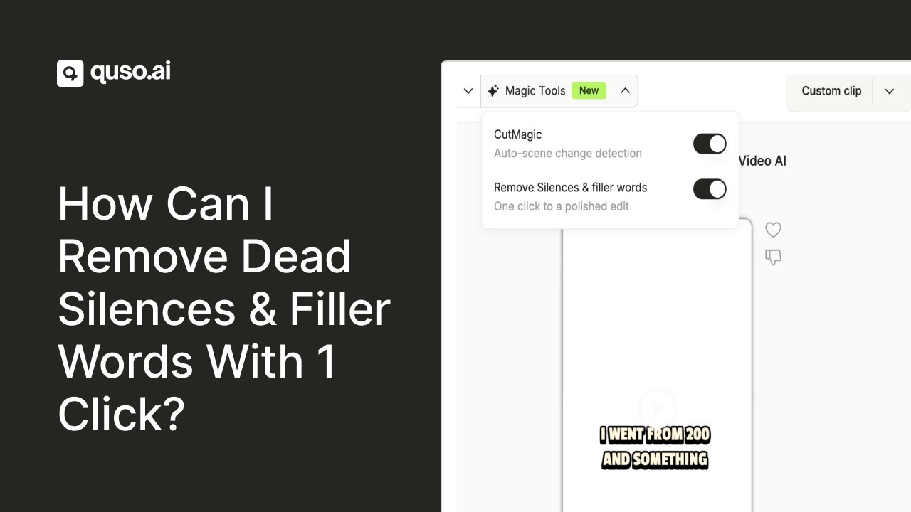 How Can I Remove Dead Silences & Filler Words With 1 Click?