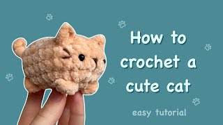Cómo crochet un lindo gato | Tutorial simple para principiantes