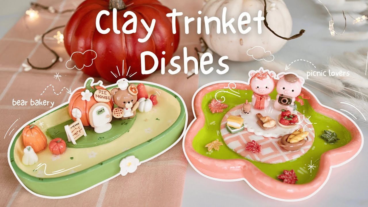 First Time Making Trinket Dishes Using Air Dry Clay | Daisy Clay Diary Ep 08