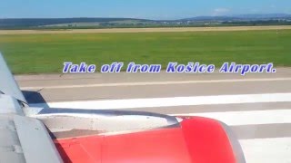 preview picture of video 'Take off from Košice Airbus 320-216 AIR ASIA'