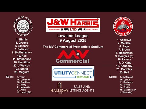 Linlithgow Rose v Broxburn Athletic – 9 August 2025