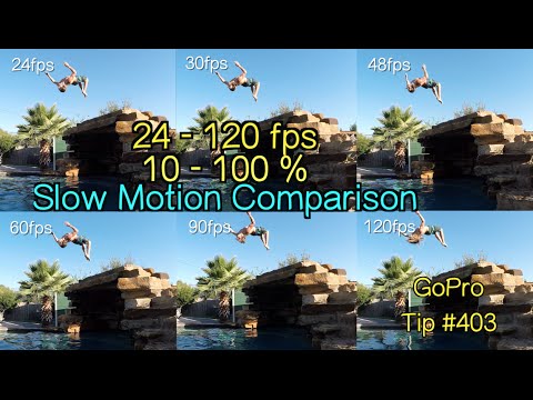 Hero4 Black - Slow Motion Comparison Test ( FPS & % ) 24fps Render - GoPro Tip #403 | MicBergsma