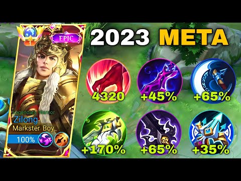 NEW META!! ZILONG INFINITY STONES BUILD!😱 (DAMAGE HACK)  ZILONG BEST BUILD 2023 - MOBILE LEGENDS