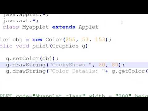 Introduction to Java Applet Hindi