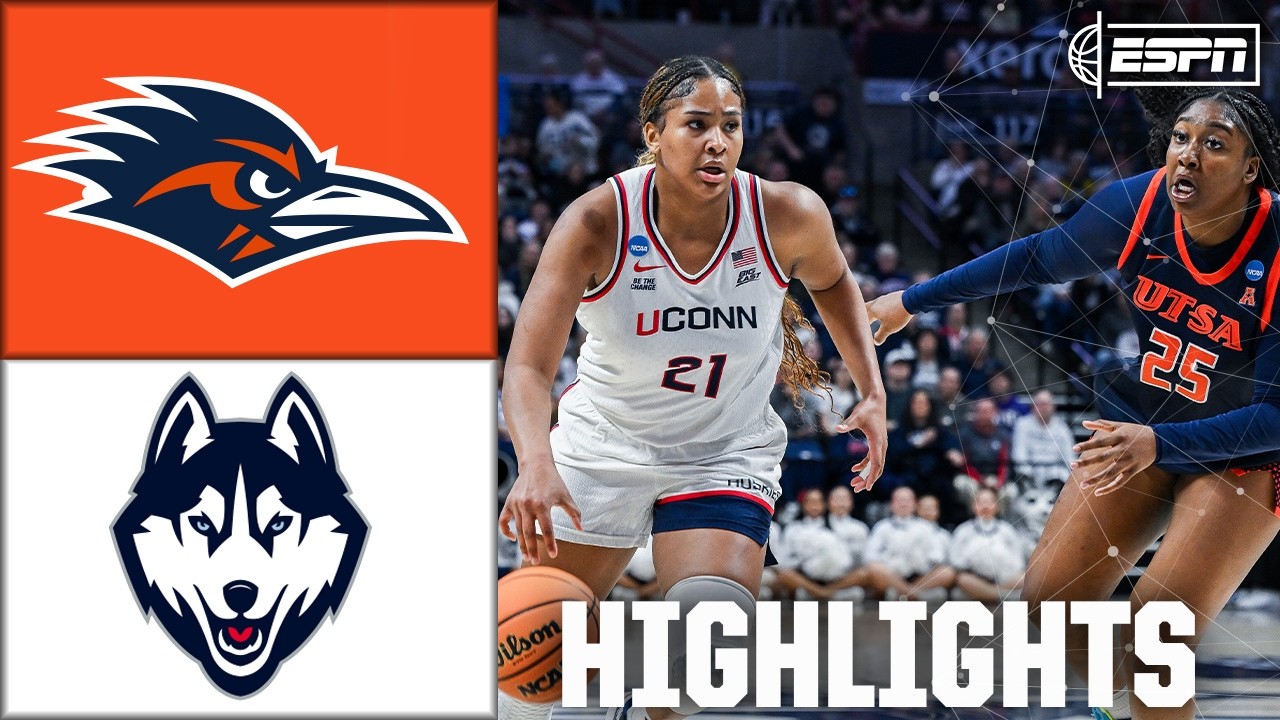 Round of 64: UTSA Roadrunners vs. UConn Huskies | Full Game Highlights | NCAA Tournament