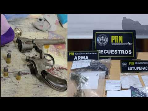 Dos allanamientos en Choele Choel drogas: un revólver y municiones